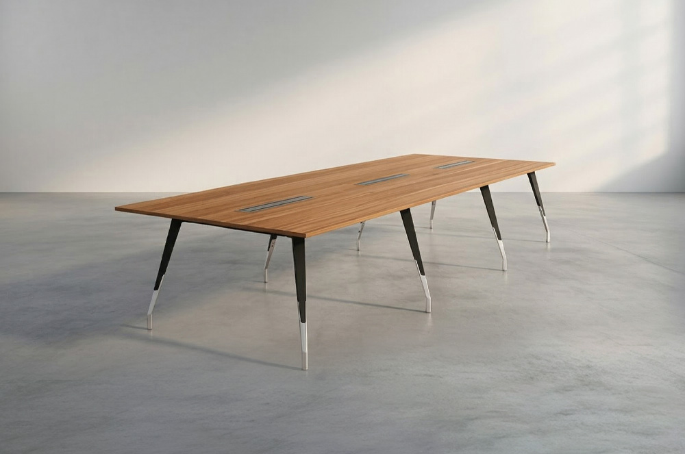 祖禾辦公家具推薦，現代辦公室會議桌，適合團隊協作與討論，可配備電源插座與數據接口，依照需求客製化尺寸與顏色。