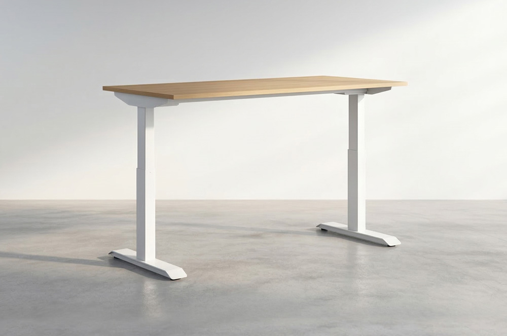 祖禾辦公家具推薦,人體工學電動升降桌,配備靜音馬達與高度控制面板,穩定的桌腳結構,適合坐站交替,健康辦公方式,桌腳顏色與桌面材質皆可客製化。