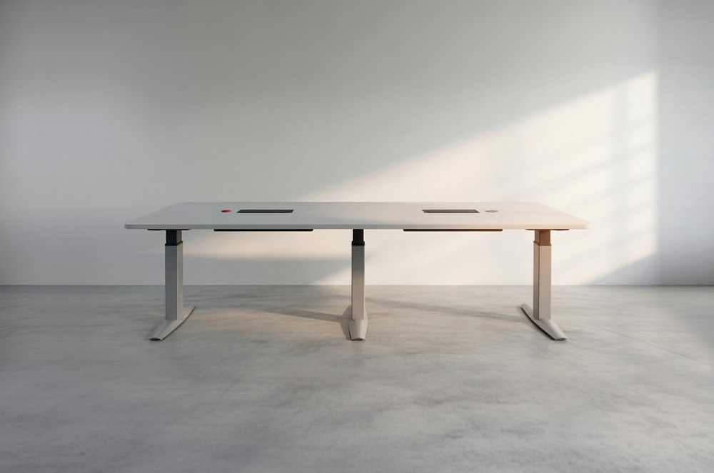 祖禾辦公家具推薦，升降會議桌，現代辦公室會議桌，適合團隊協作與討論，可配備電源插座與數據接口，依照需求客製化尺寸與顏色。