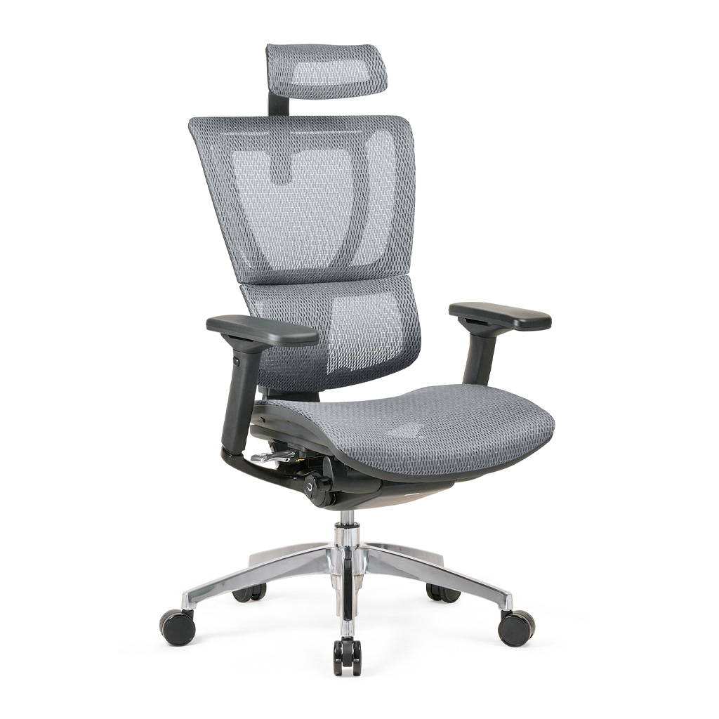 祖禾辦公家具推薦，全網布人體工學電腦椅，透氣舒適，提供坐深、扶手、椅背角度調整，適合長時間辦公，具備腰部支撐與頭枕，有效保護脊椎，改善坐姿，預防腰酸背痛。