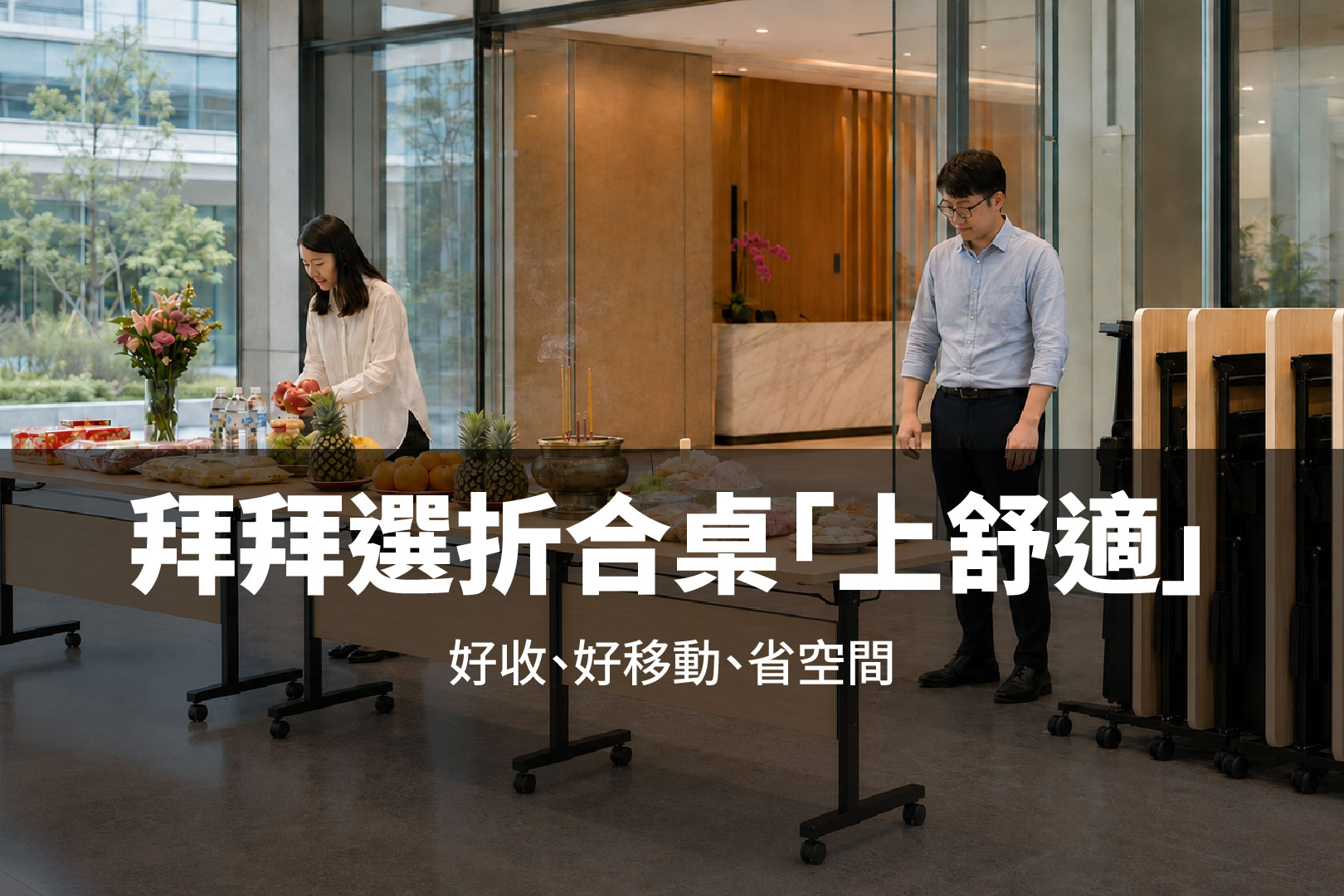 【拜拜桌革命】中元普渡神器現身！折合桌讓你拜得有面子、收得沒壓力，還能兼顧辦公室日常