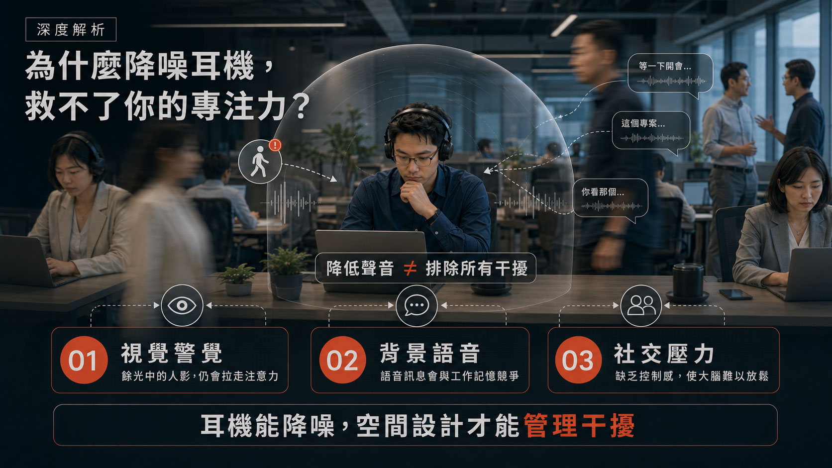 深度解析：為什麼「降噪耳機」救不了你的專注力？