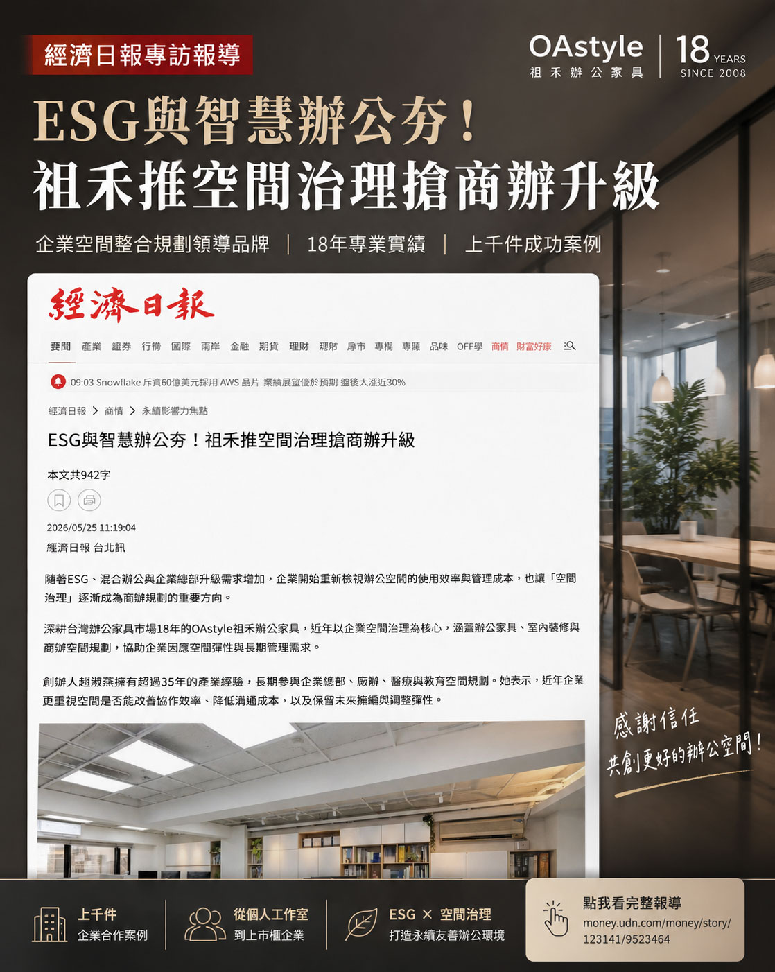 ESG與智慧辦公夯！祖禾推空間治理搶商辦升級