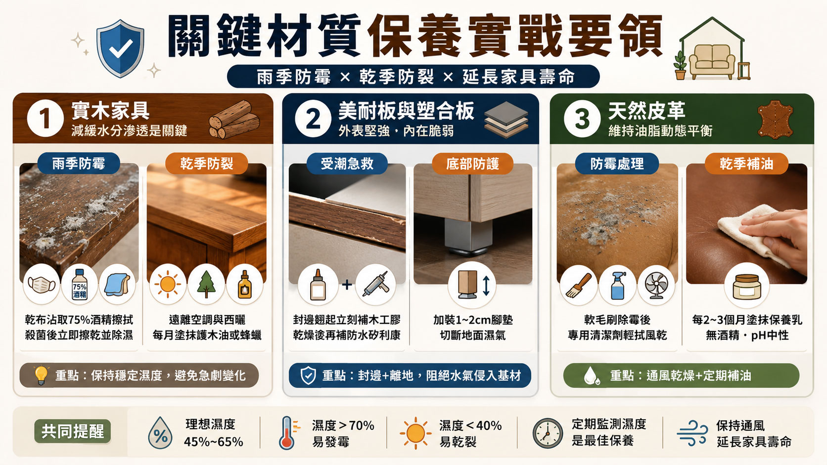 關鍵材質保養實戰要領