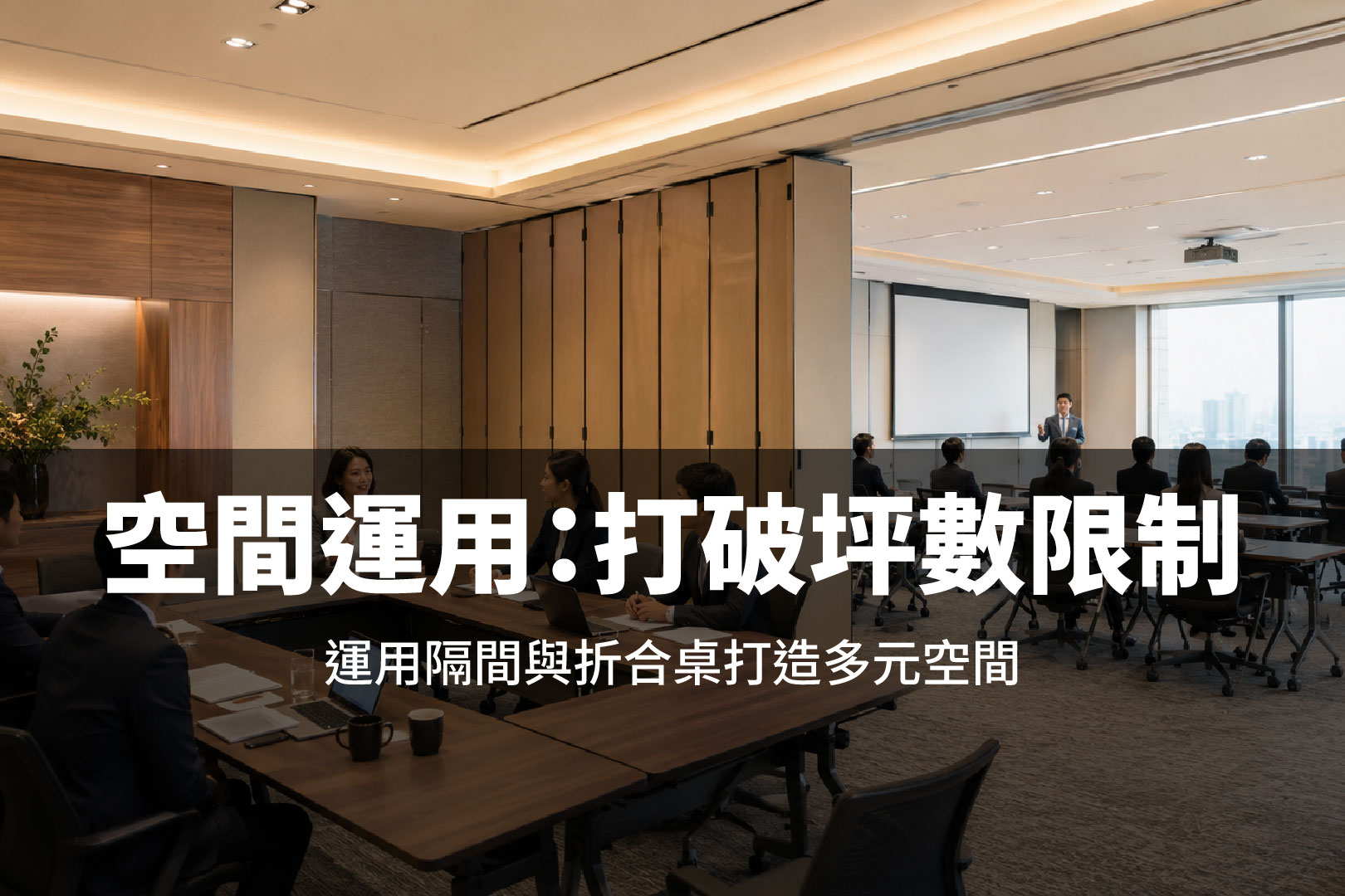 企業會議室空間規劃:活動隔間 × 造型折合桌,打造可分可合的多元空間