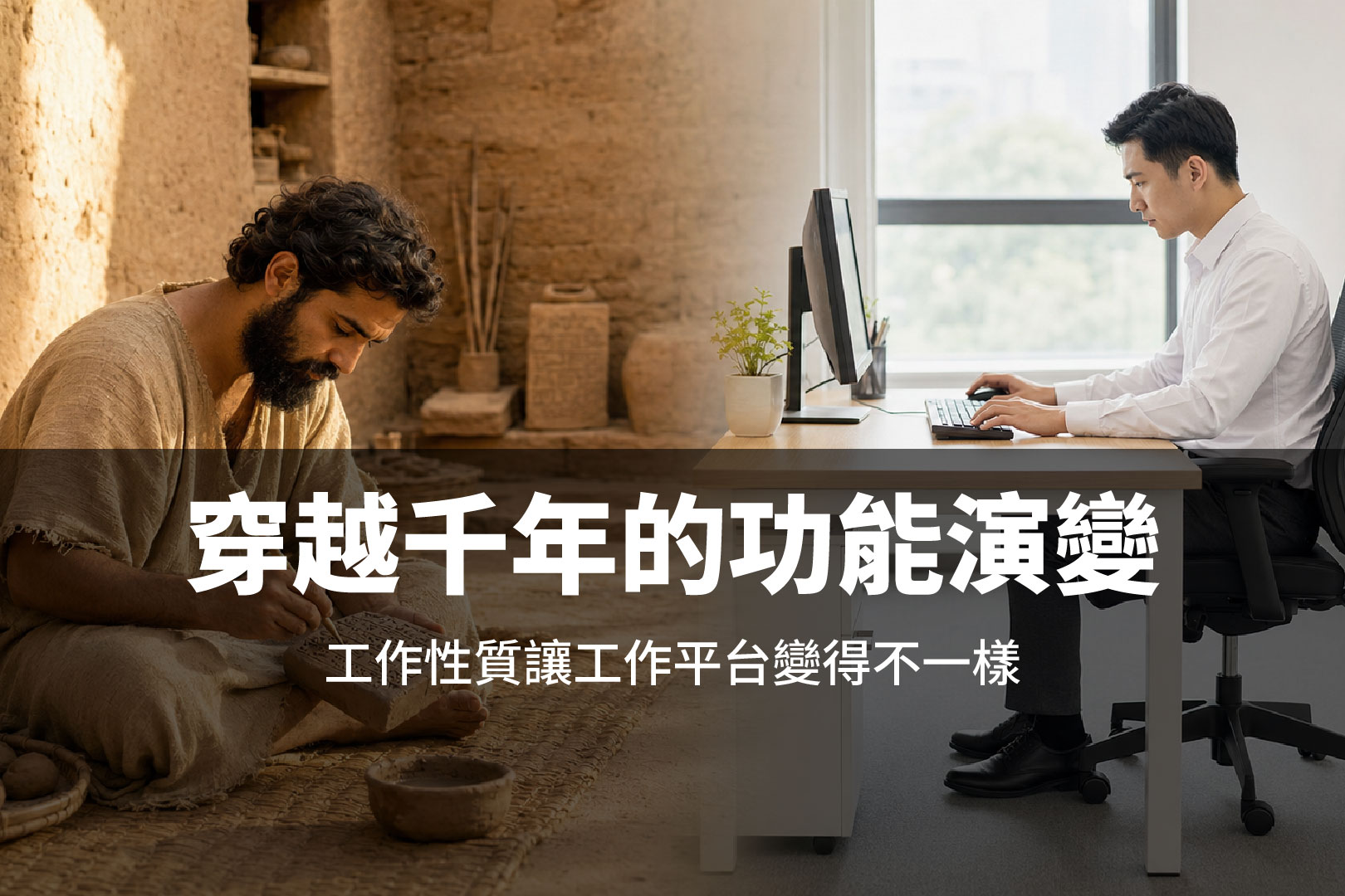 從古代書記官到現代電腦工作者:不同時代的工作桌如何配合工具、任務與身體需求?