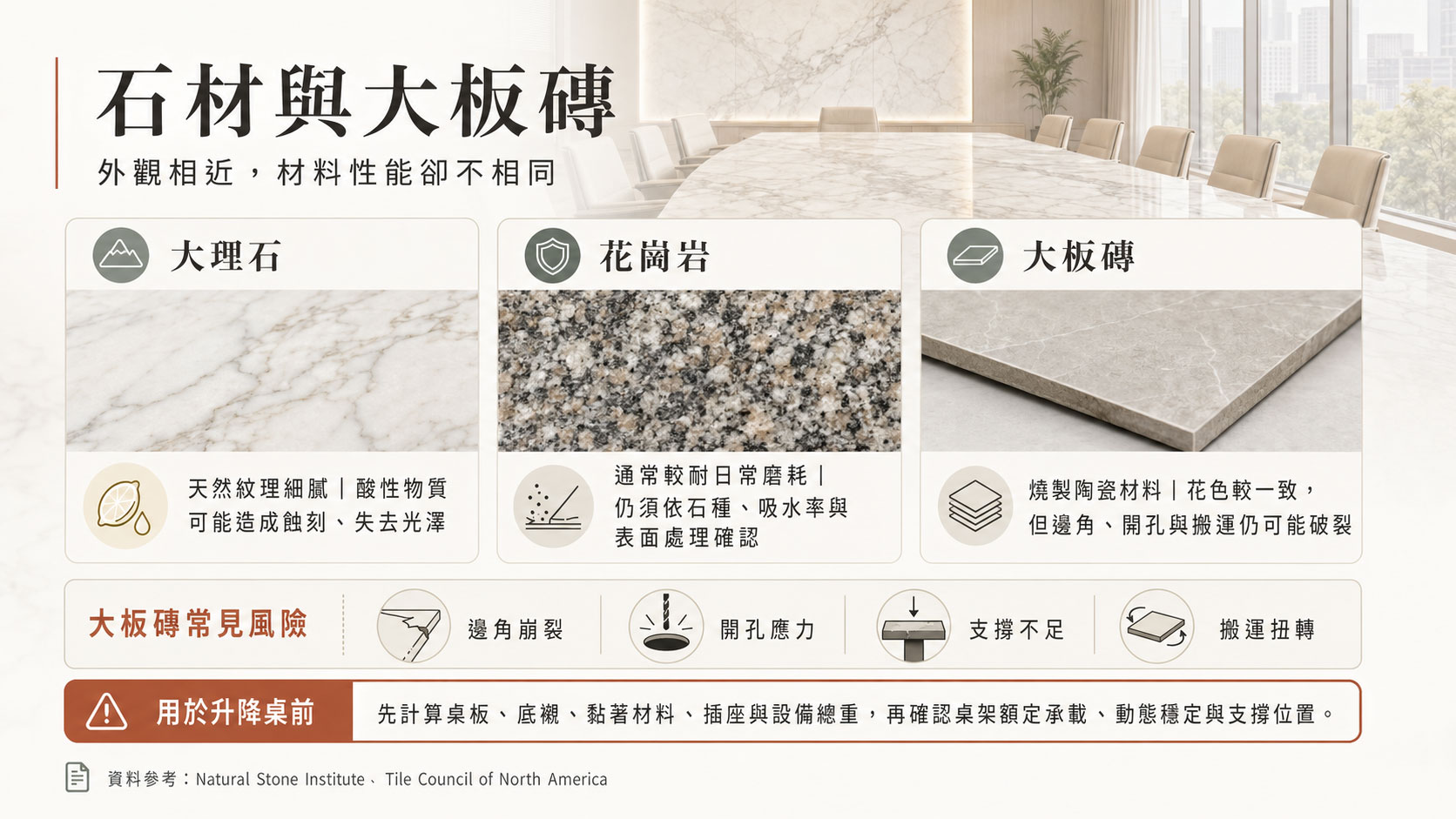 石材與大板磚:外觀相近,材料性能卻不相同