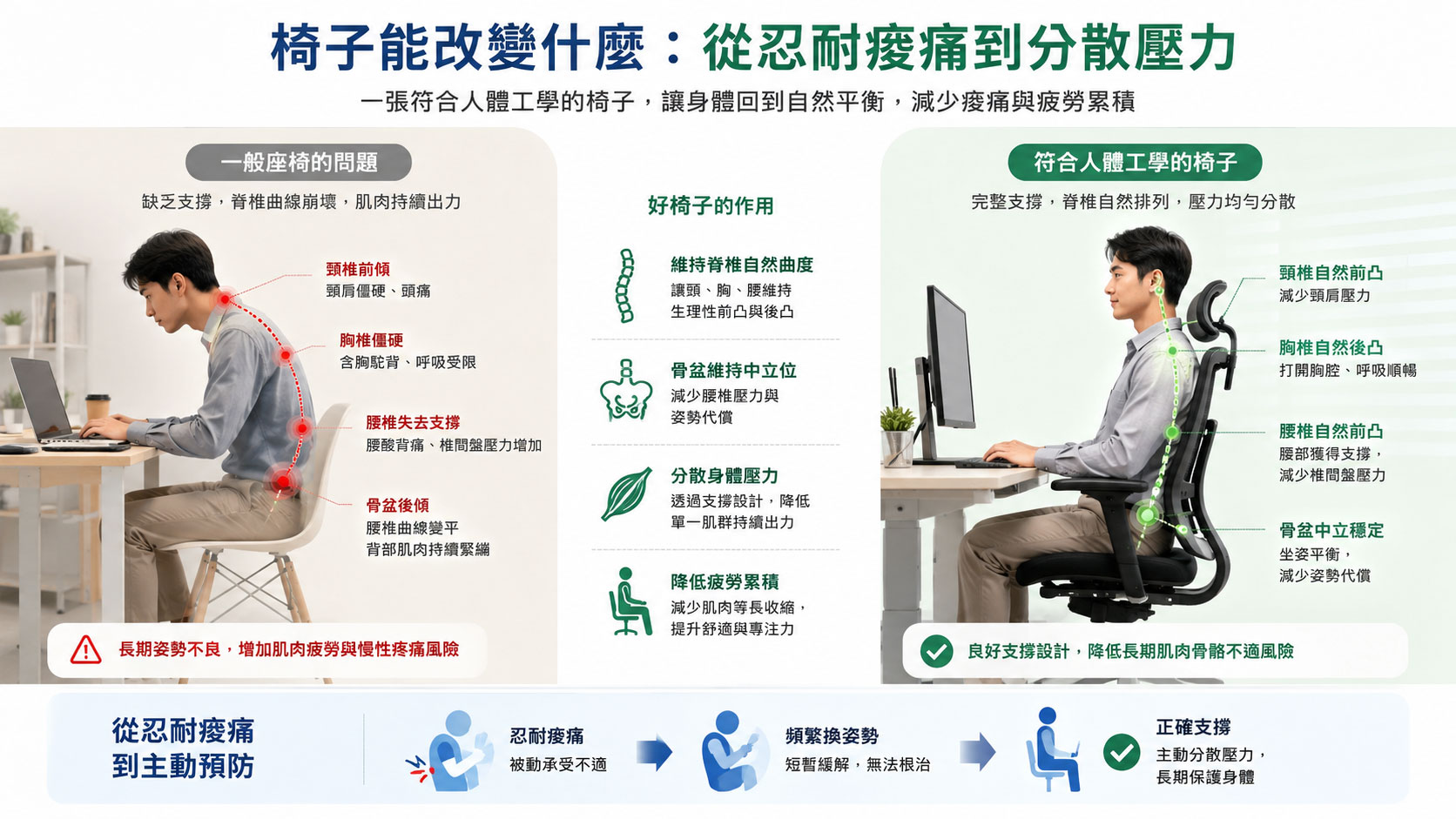 椅子能改變什麼:從忍耐痠痛到分散壓力
