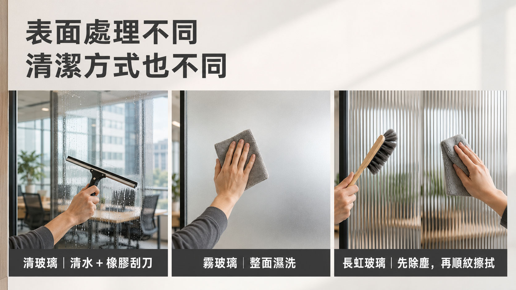 四、 保養方式:霧面與紋理的清潔工時高於平滑面